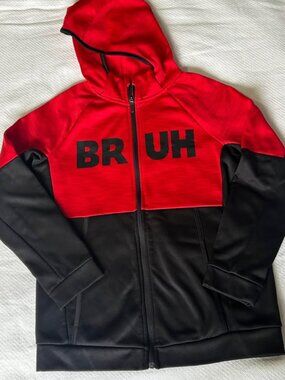 Custom BRUH OLD Navy Techie Fleece Hoodie XL (12)